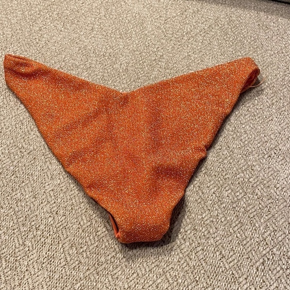 New! Beach Riot Vanessa bikini bottom chili sparkle 14393 - Picture 7 of 11